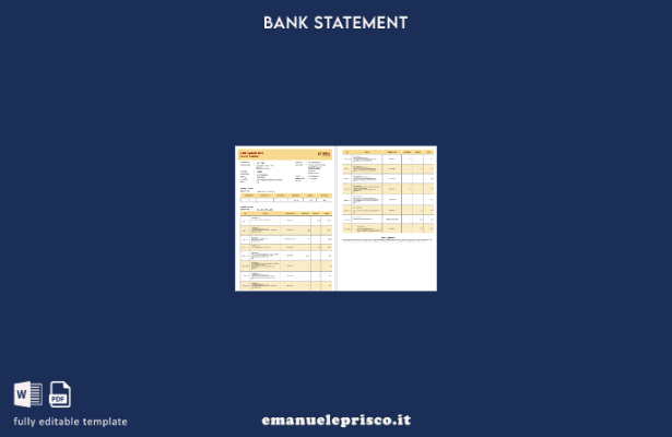 modello word di estratto conto bancario NSDL India in stile verificato